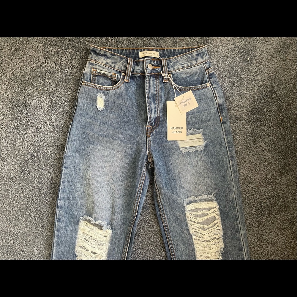 Fashion nova Like A Boss High Rise Straight Leg Jeans - Medium Wash